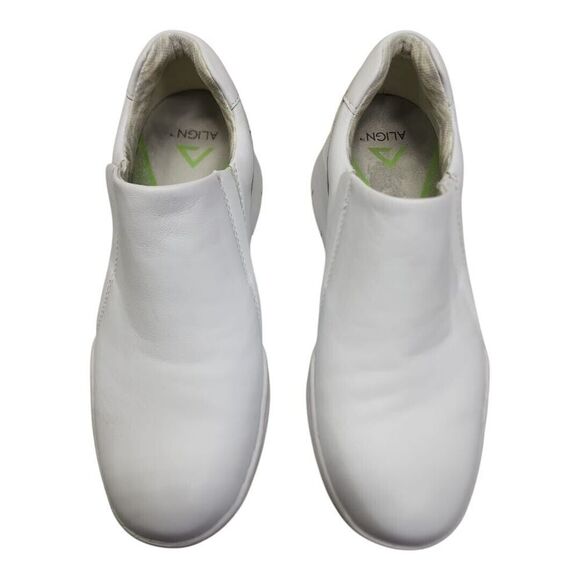 Align By Nurse Mates Indya Slip Resistant Nursing Clog White Leather Size 8 1/2M - Picture 1 of 8